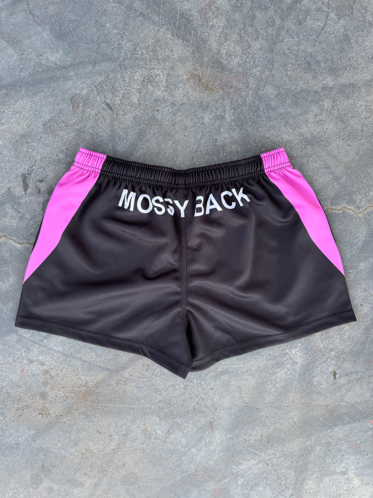 Mossy Back Footy/Ruby Shorts with Zip Pockets - Pink