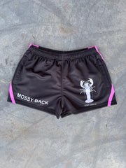 Mossy Back Footy/Ruby Shorts with Zip Pockets - Pink