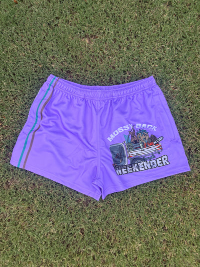 Mossy Back Weekender Footy/Rugby Shorts with zip pockets